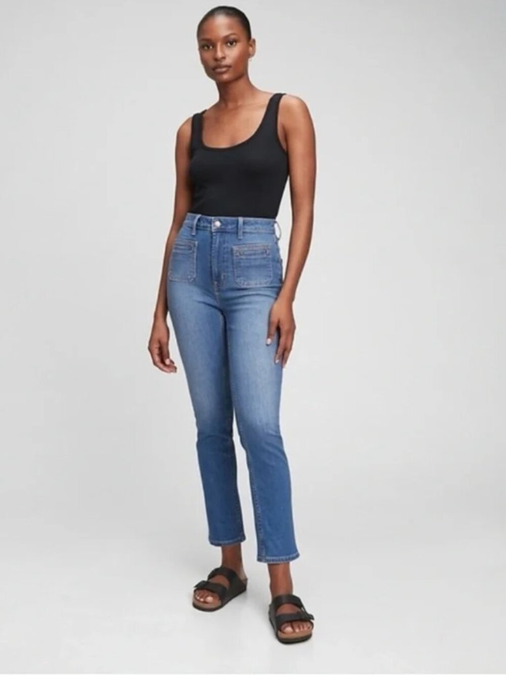 Gap Sky High Rise Vintage Slim Jeans with front pockets 27